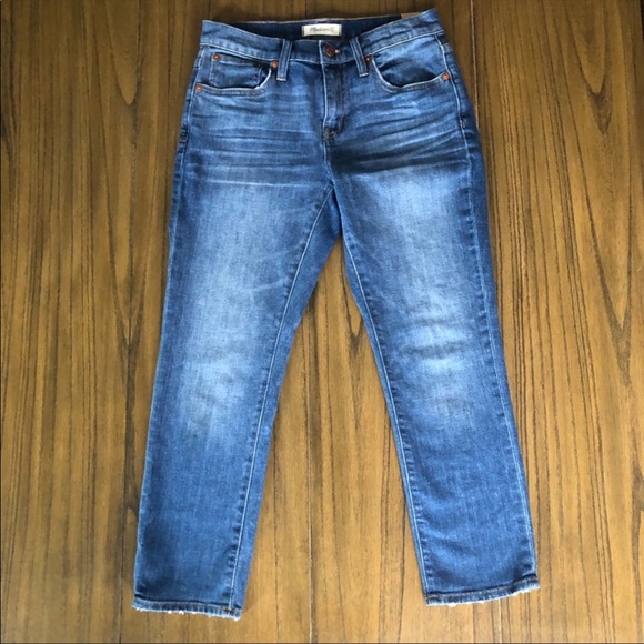 Madewell Denim - Madewell The Slim Boyjean cropped boyfriend jeans